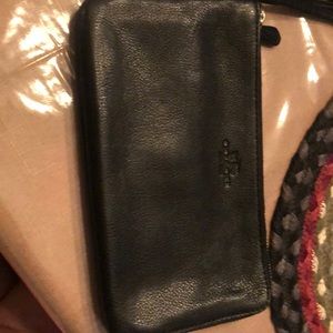Coach leather wristlet